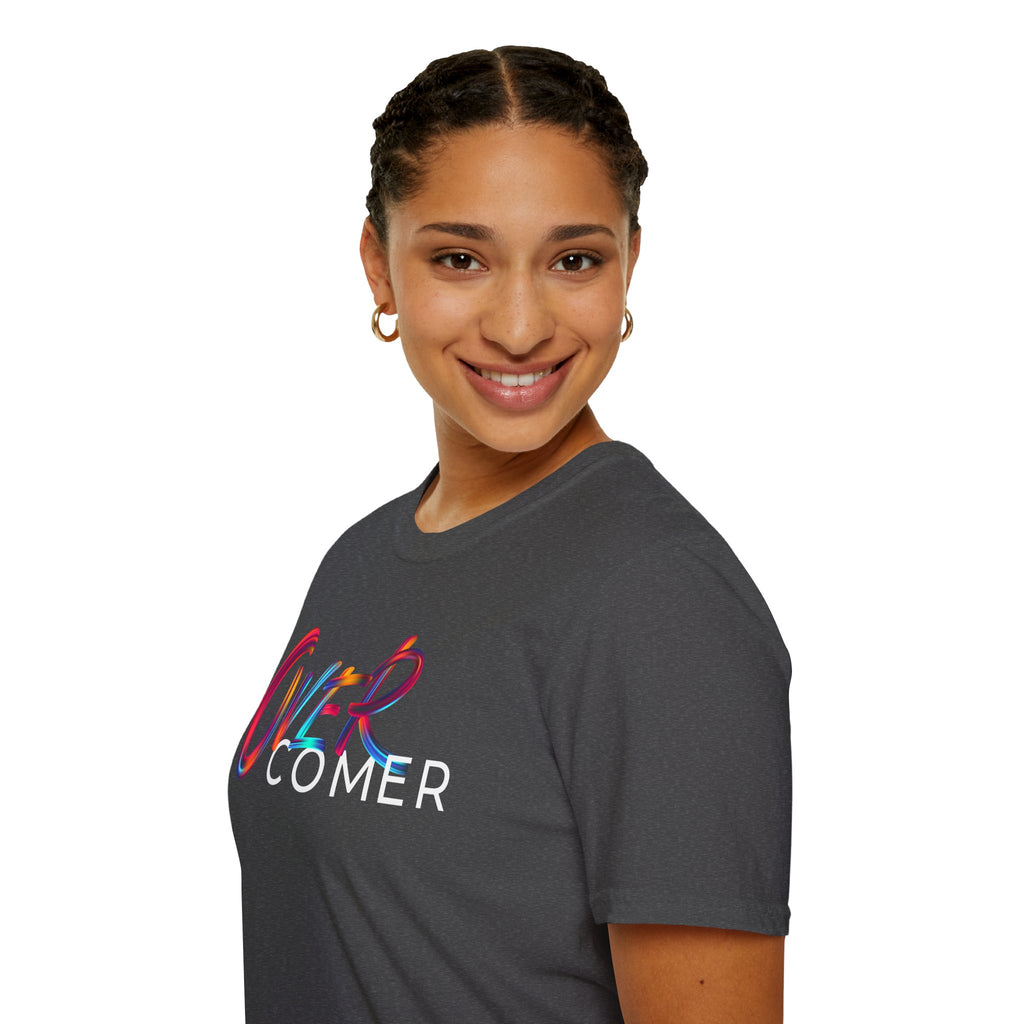 Over Colorful Script T-Shirt — Bold 'OVER' Graphic Tee