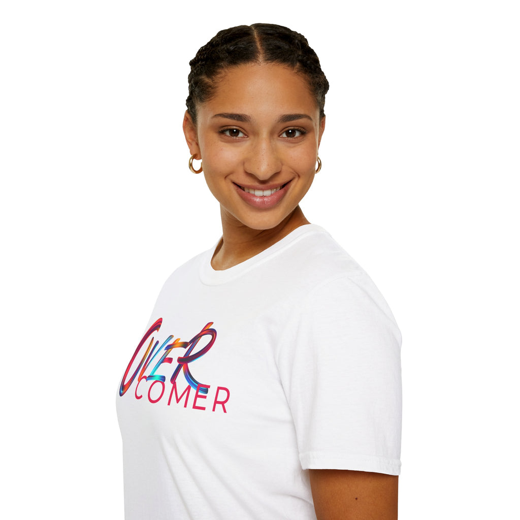 Over Colorful Script T-Shirt — Bold 'OVER' Graphic Tee