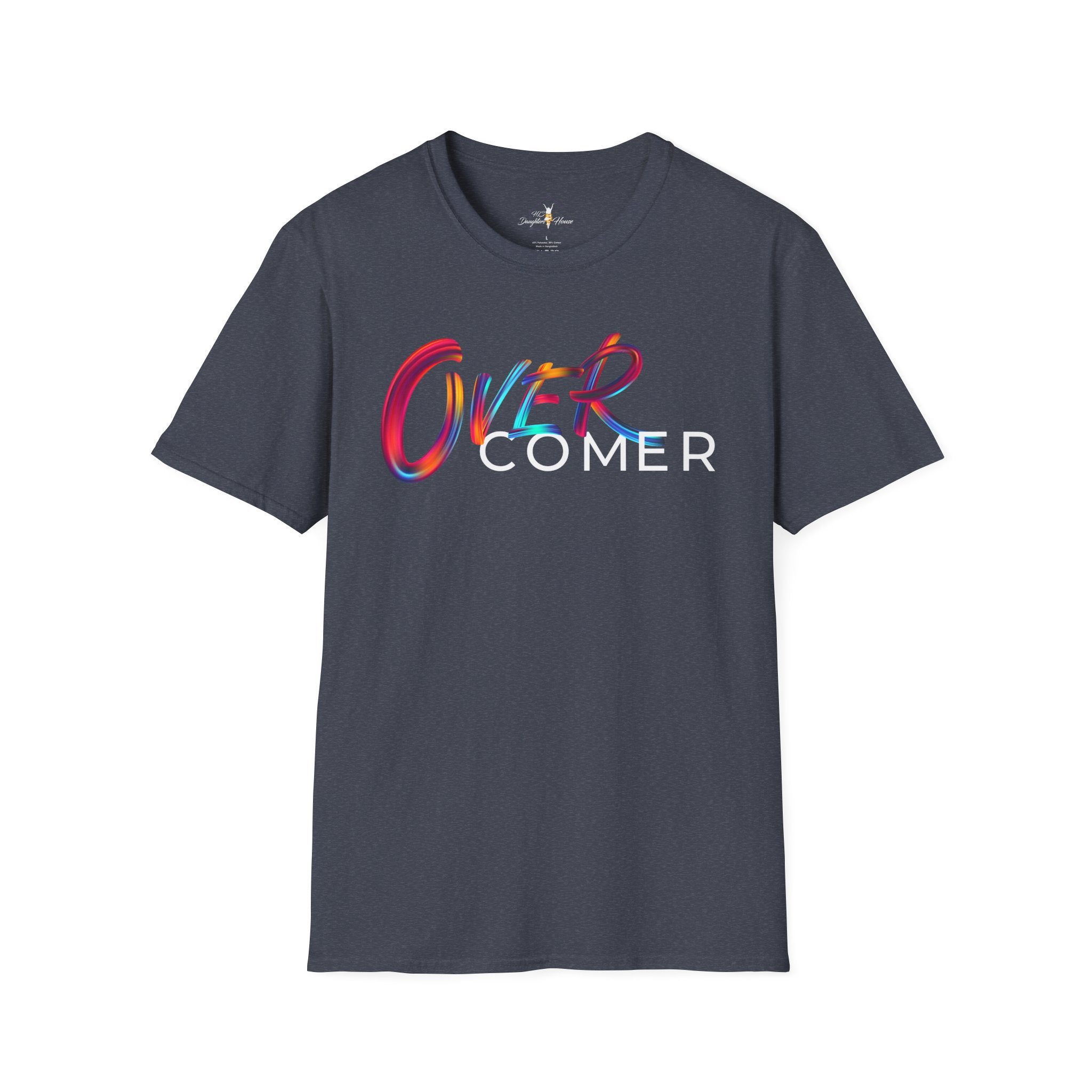 Over Colorful Script T-Shirt — Bold 'OVER' Graphic Tee