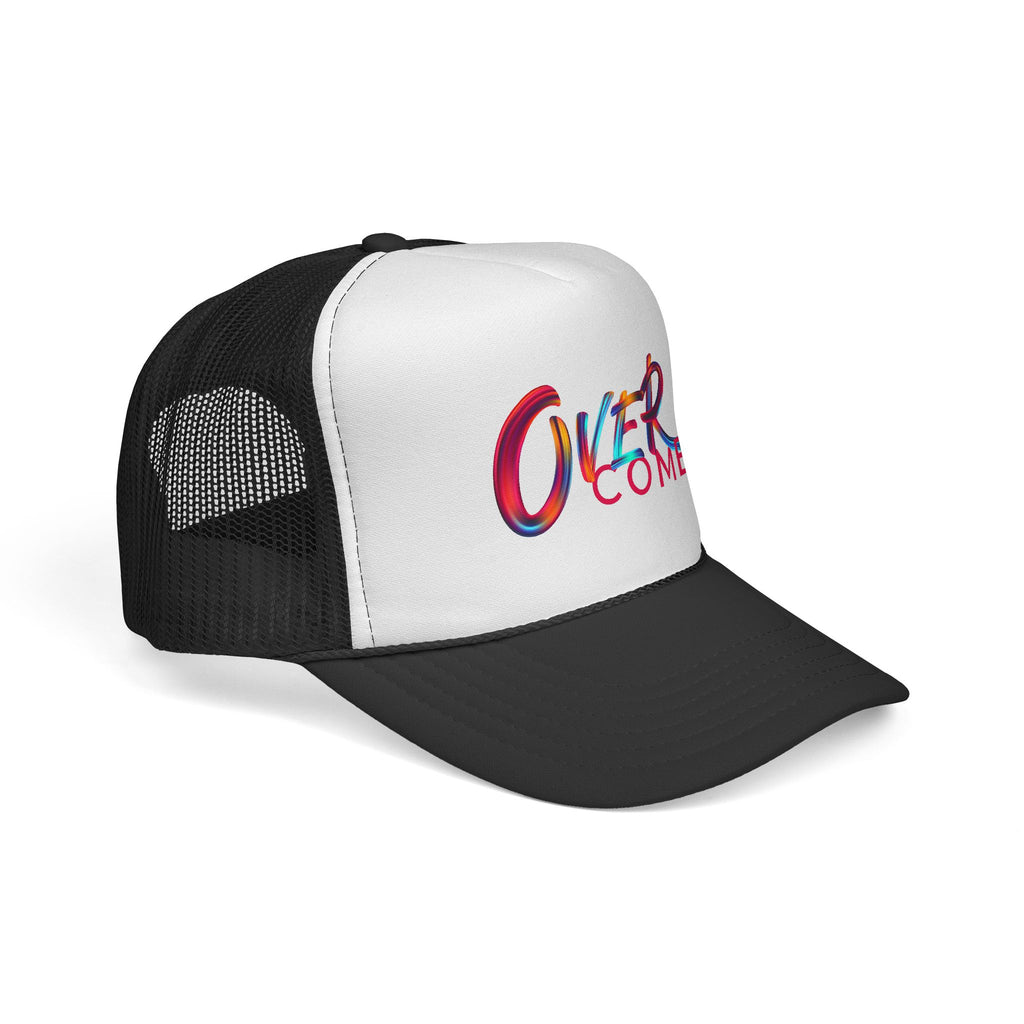 Overcomer Trucker Cap - Vibrant Brushstroke Faith Hat