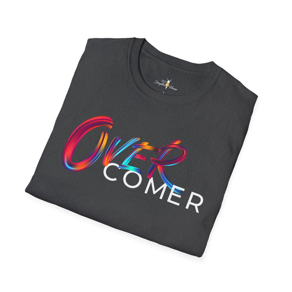 Over Colorful Script T-Shirt — Bold 'OVER' Graphic Tee