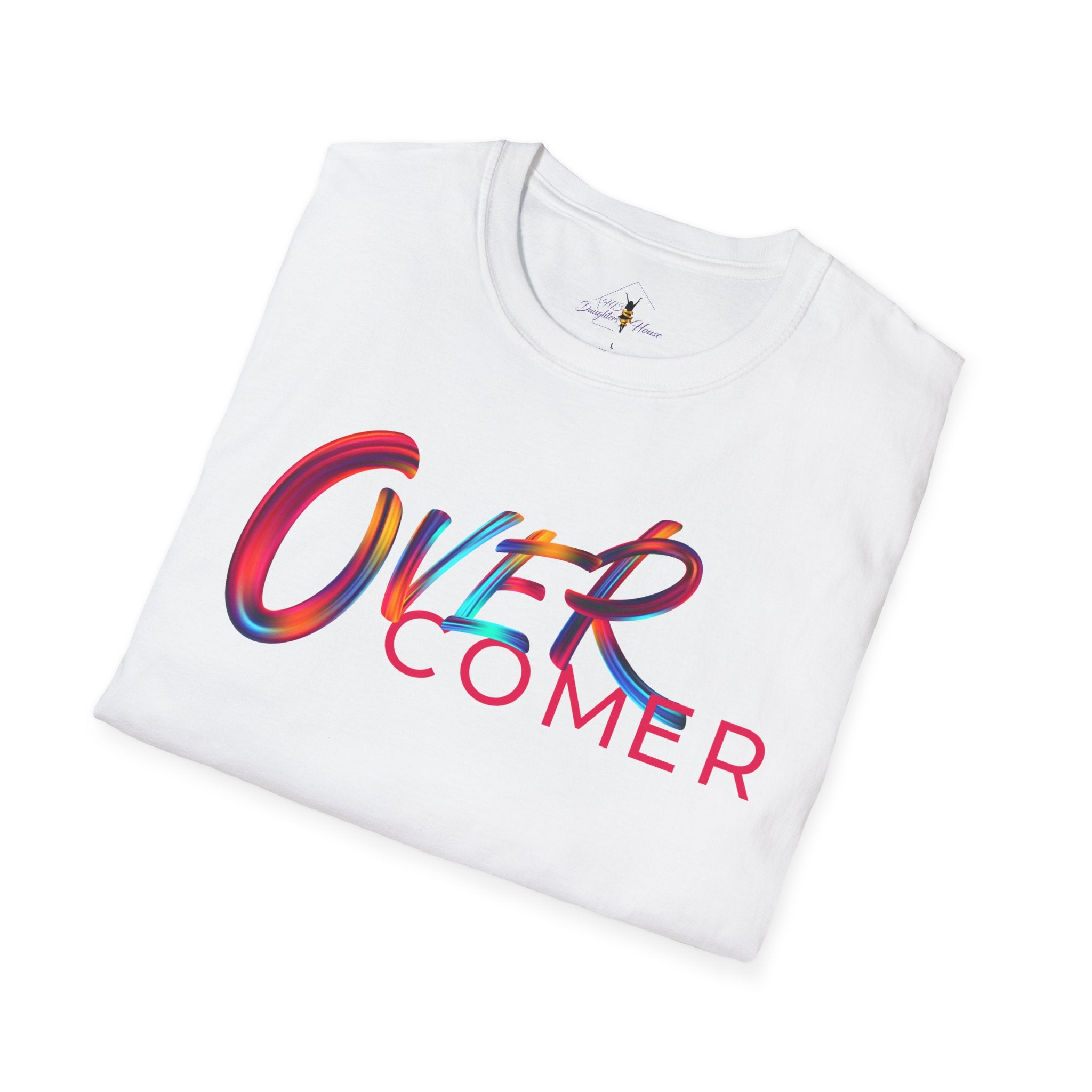 Over Colorful Script T-Shirt — Bold 'OVER' Graphic Tee