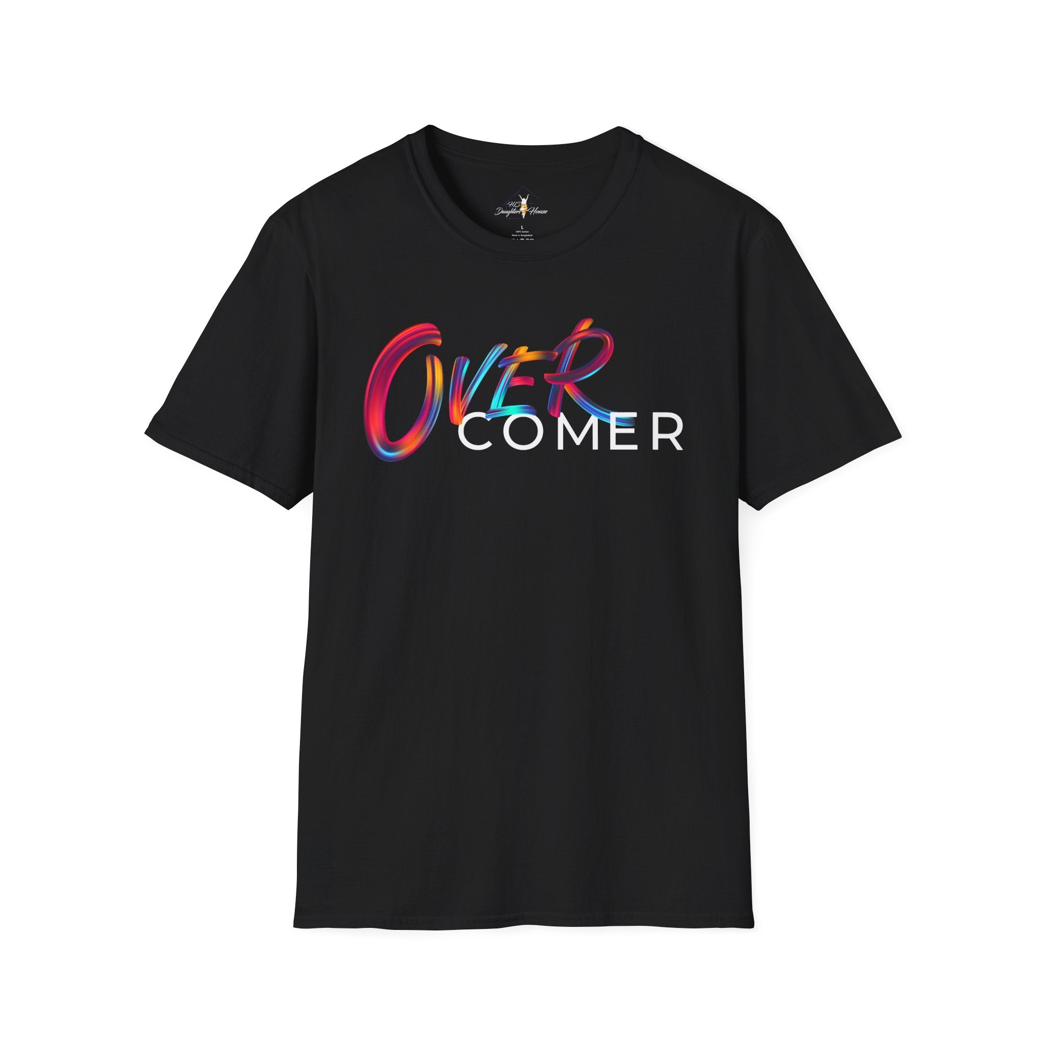 Over Colorful Script T-Shirt — Bold 'OVER' Graphic Tee