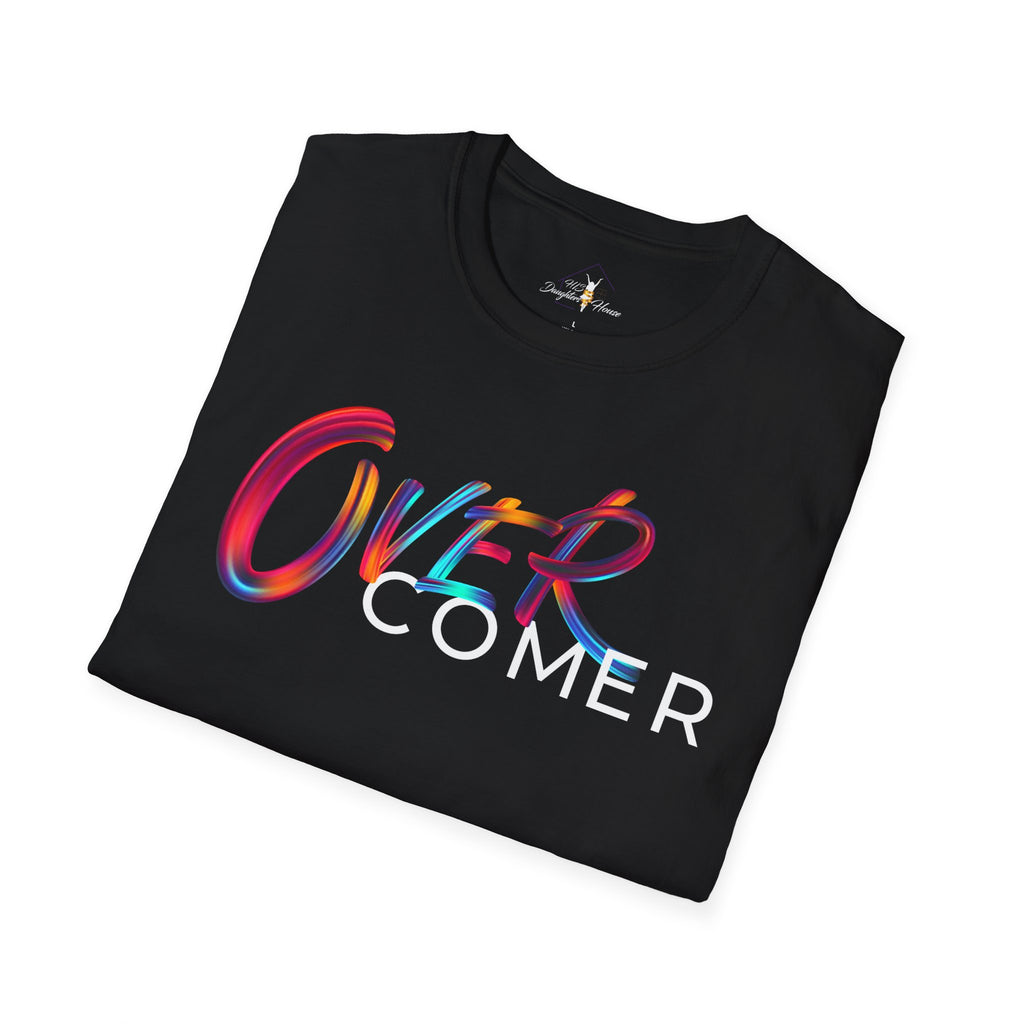 Over Colorful Script T-Shirt — Bold 'OVER' Graphic Tee