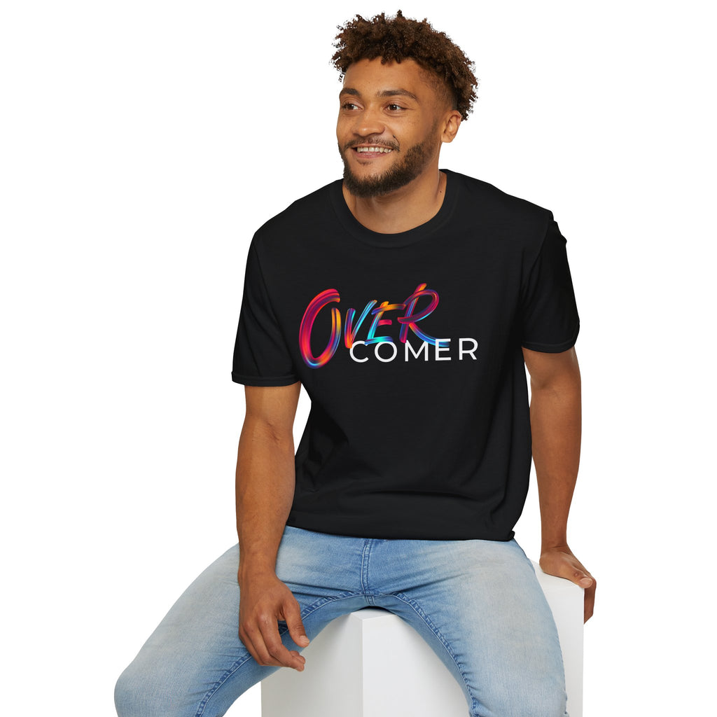 Over Colorful Script T-Shirt — Bold 'OVER' Graphic Tee