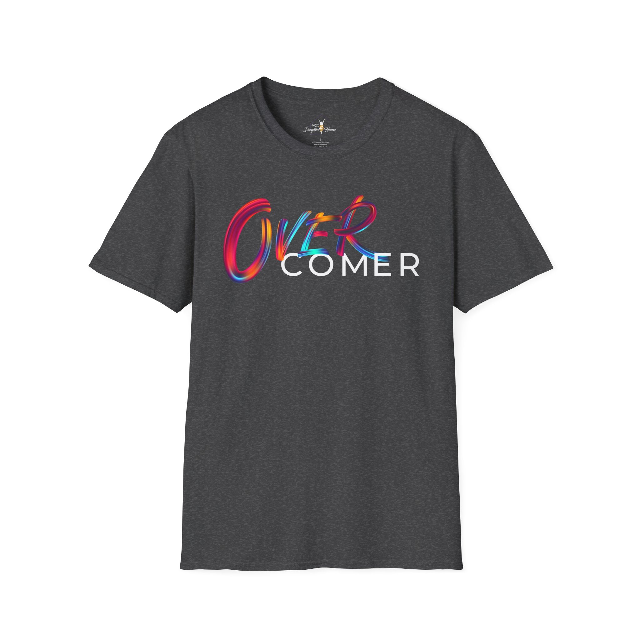 Over Colorful Script T-Shirt — Bold 'OVER' Graphic Tee
