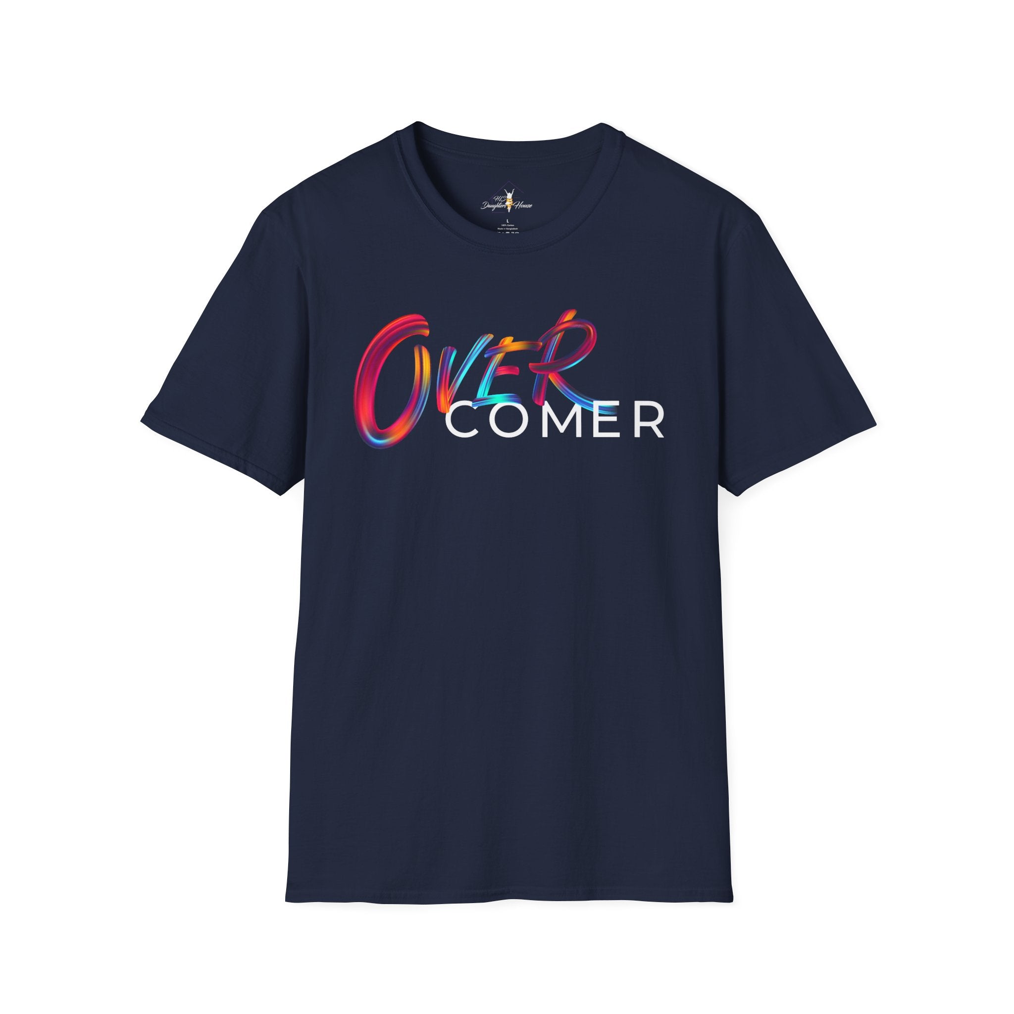 Over Colorful Script T-Shirt — Bold 'OVER' Graphic Tee