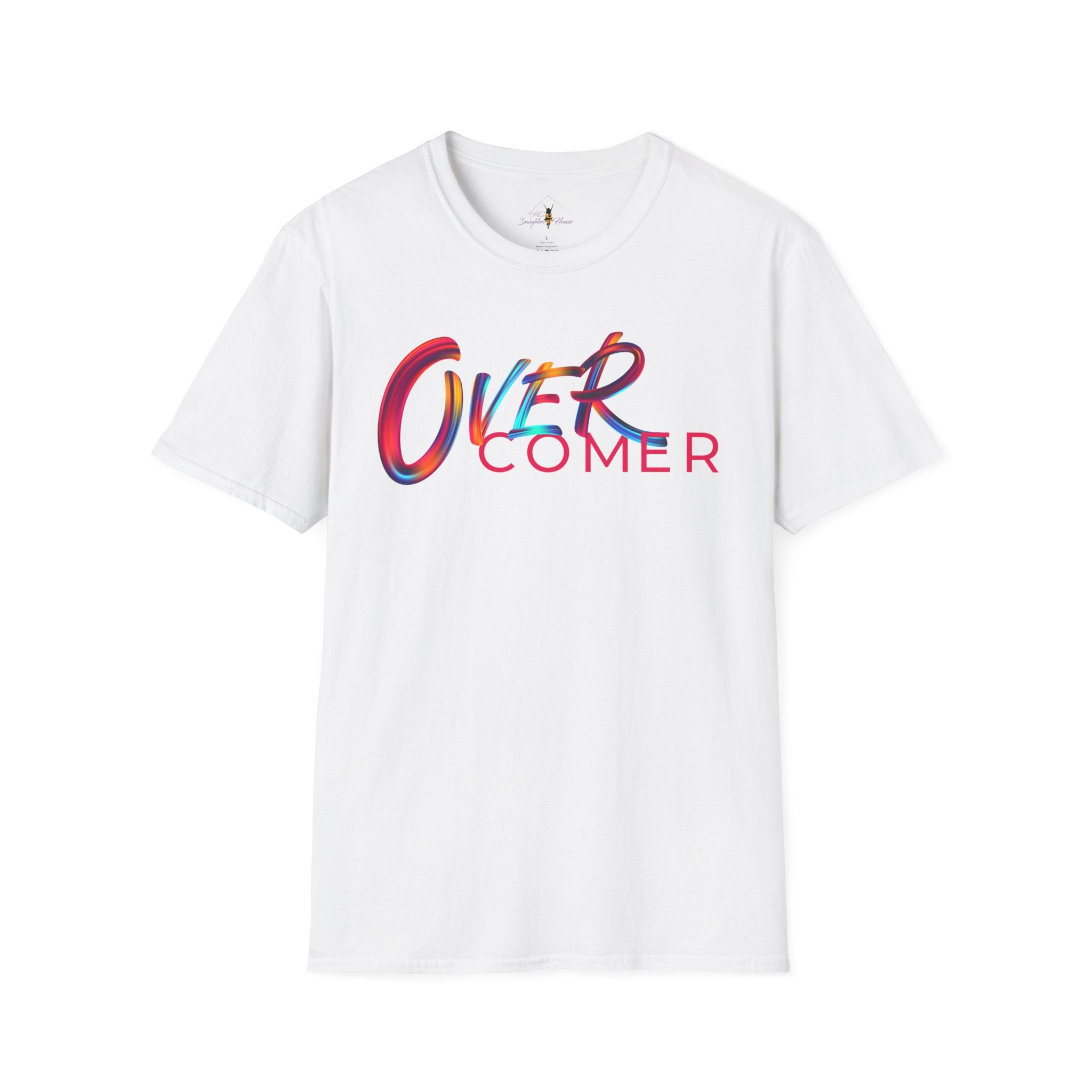 Over Colorful Script T-Shirt — Bold 'OVER' Graphic Tee