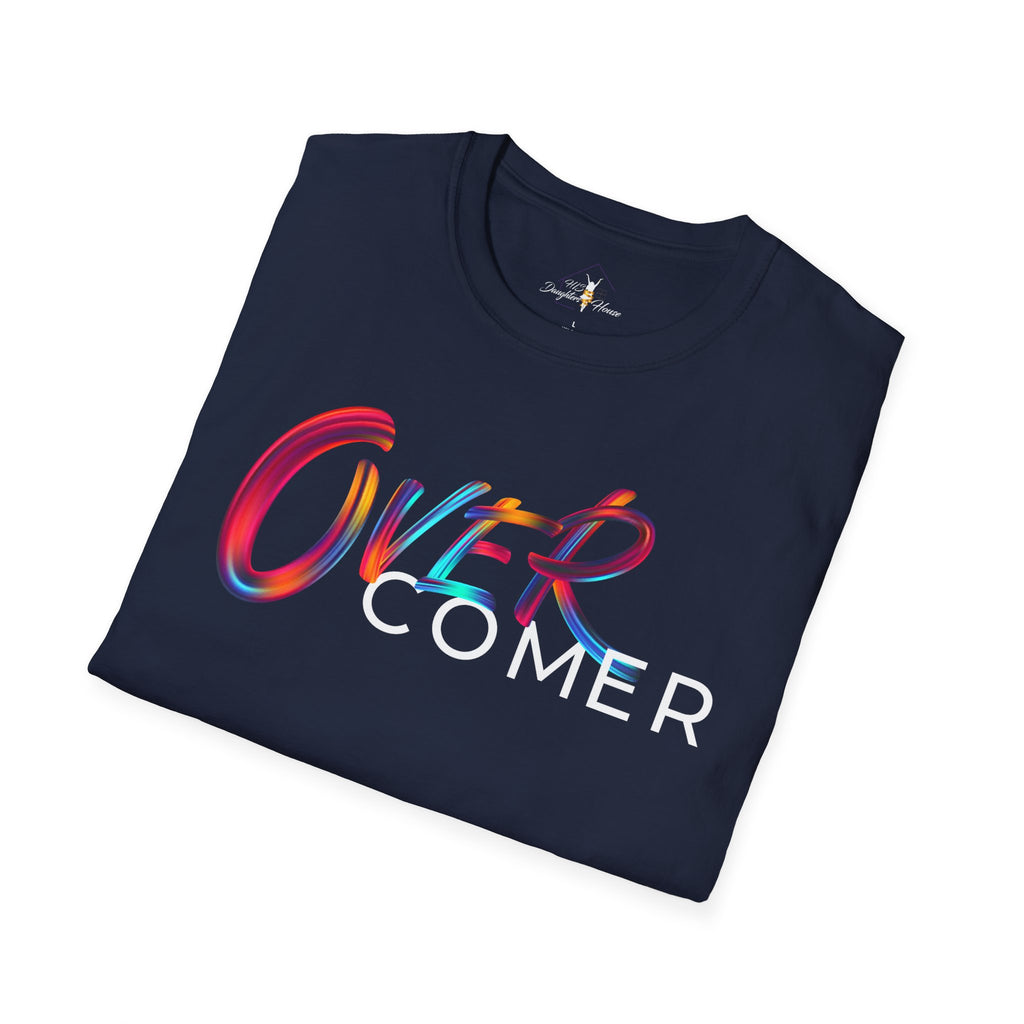 Over Colorful Script T-Shirt — Bold 'OVER' Graphic Tee