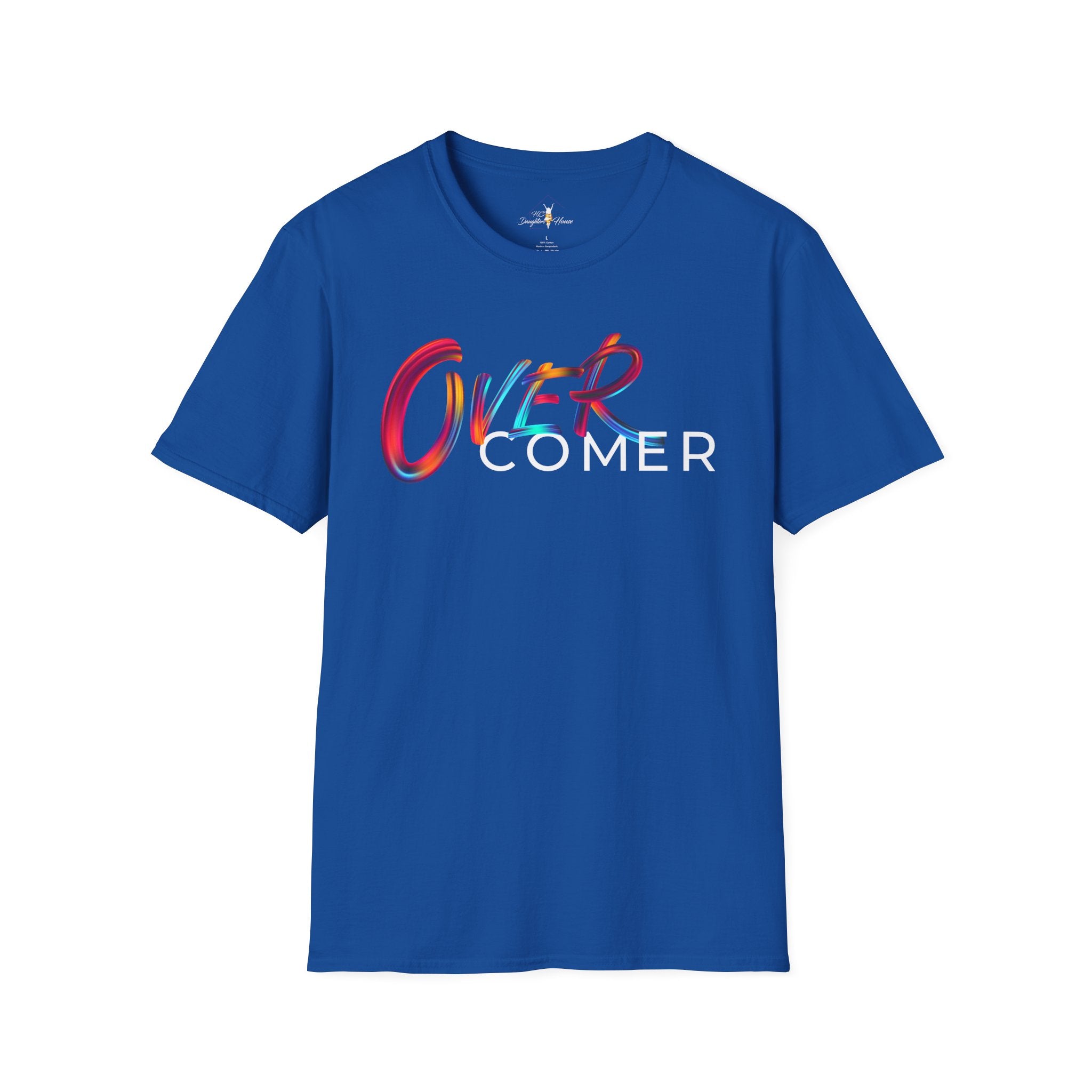 Over Colorful Script T-Shirt — Bold 'OVER' Graphic Tee
