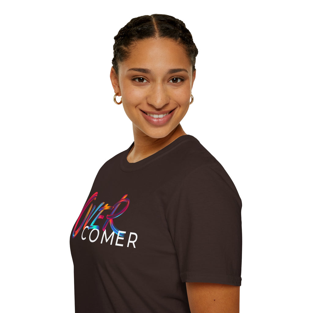 Over Colorful Script T-Shirt — Bold 'OVER' Graphic Tee