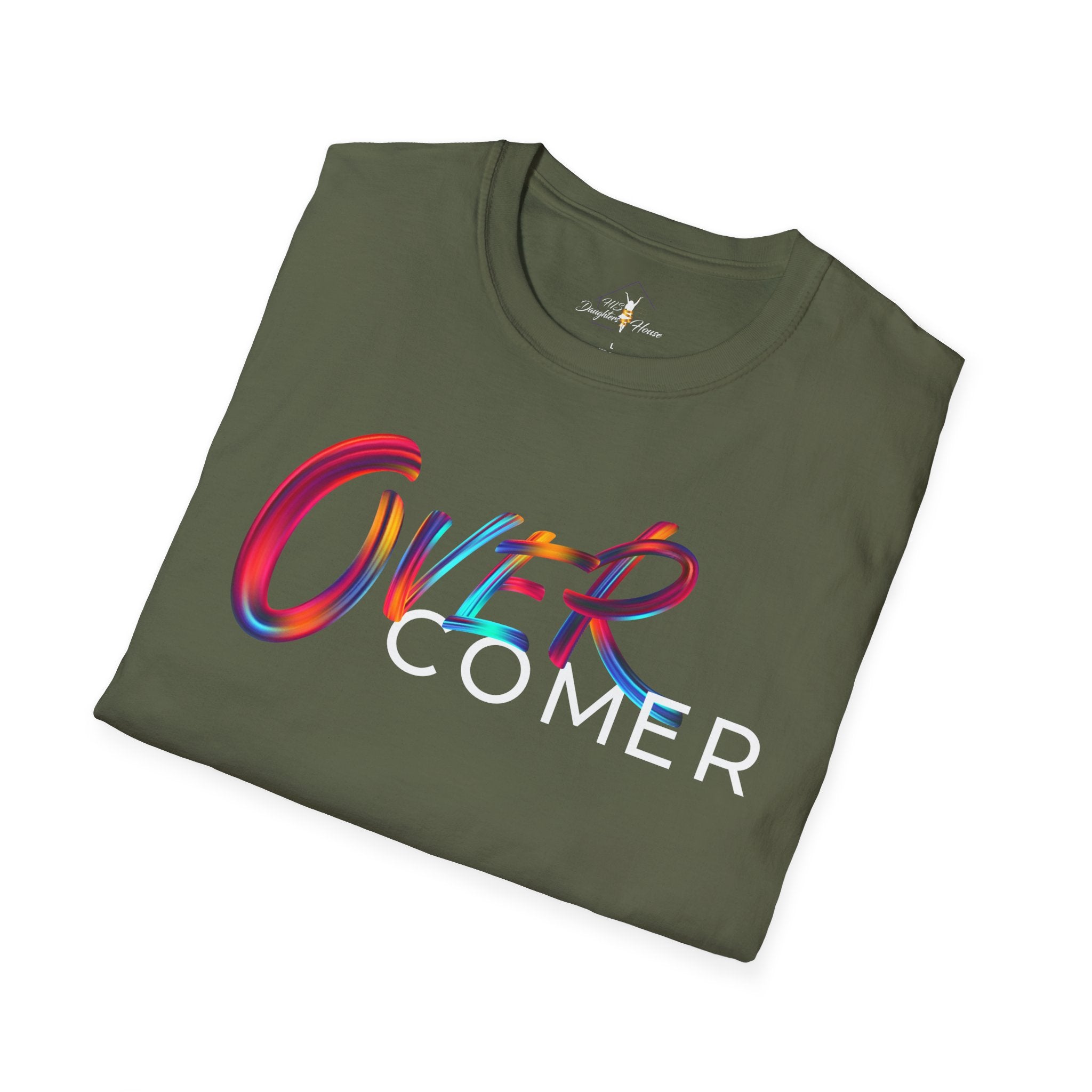 Over Colorful Script T-Shirt — Bold 'OVER' Graphic Tee