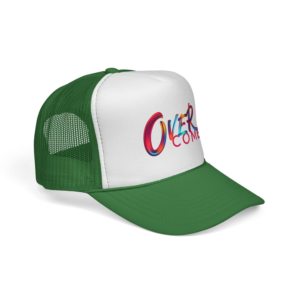 Overcomer Trucker Cap - Vibrant Brushstroke Faith Hat