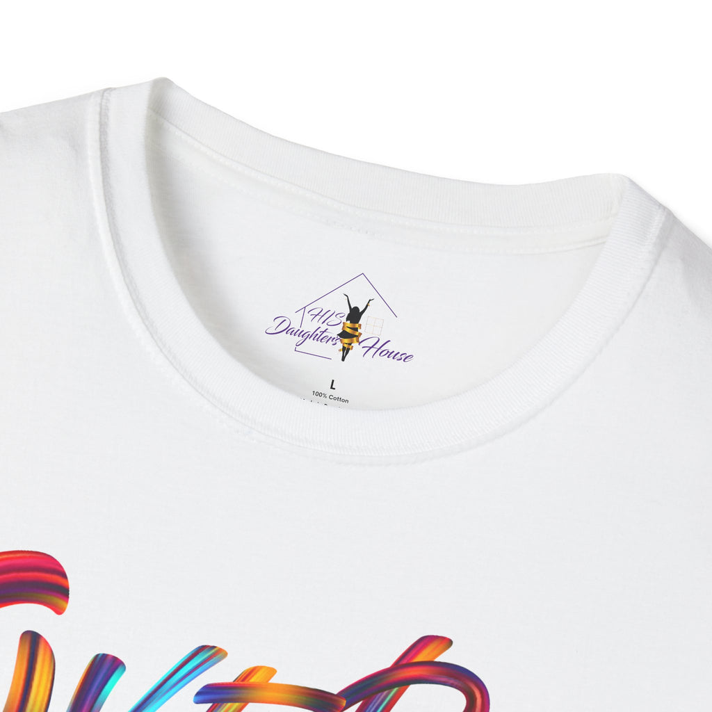 Over Colorful Script T-Shirt — Bold 'OVER' Graphic Tee