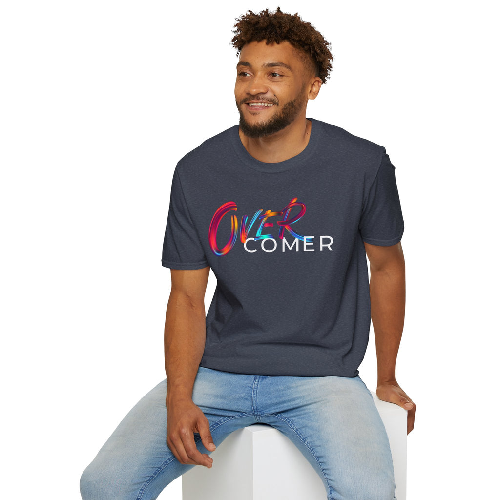 Over Colorful Script T-Shirt — Bold 'OVER' Graphic Tee